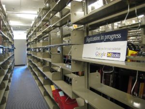 Empty stacks in Hatcher Graduate Library (University of Michigan Library)